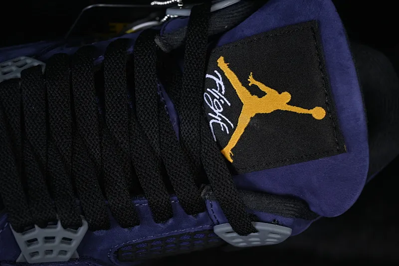 All categories Air Jordan Jordan series basketball shoes Air Jordan 4 TG version Air Jordan 4 Retro "Lakers" AJ4 Joe 4 Lakers Purple Gold FV5029-500